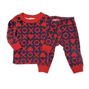 Hanna Andersson XOXO Print PJ Size 6-12m